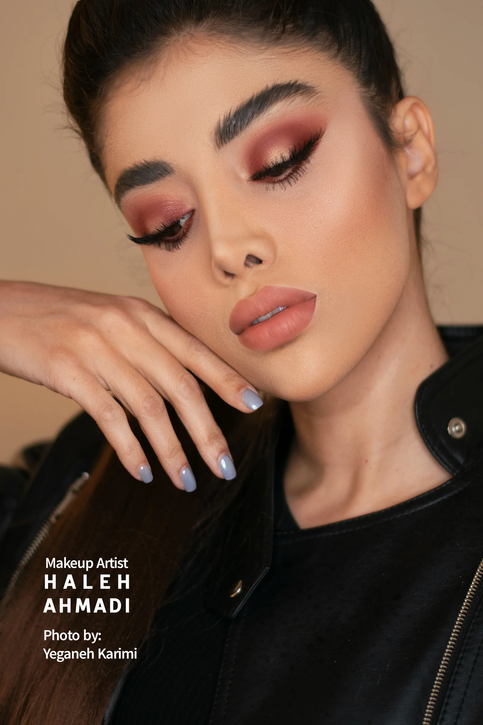 Elegant event makeup by Haleh Ahmadi in Vancouver with defined eyes and a sculpted complexion
