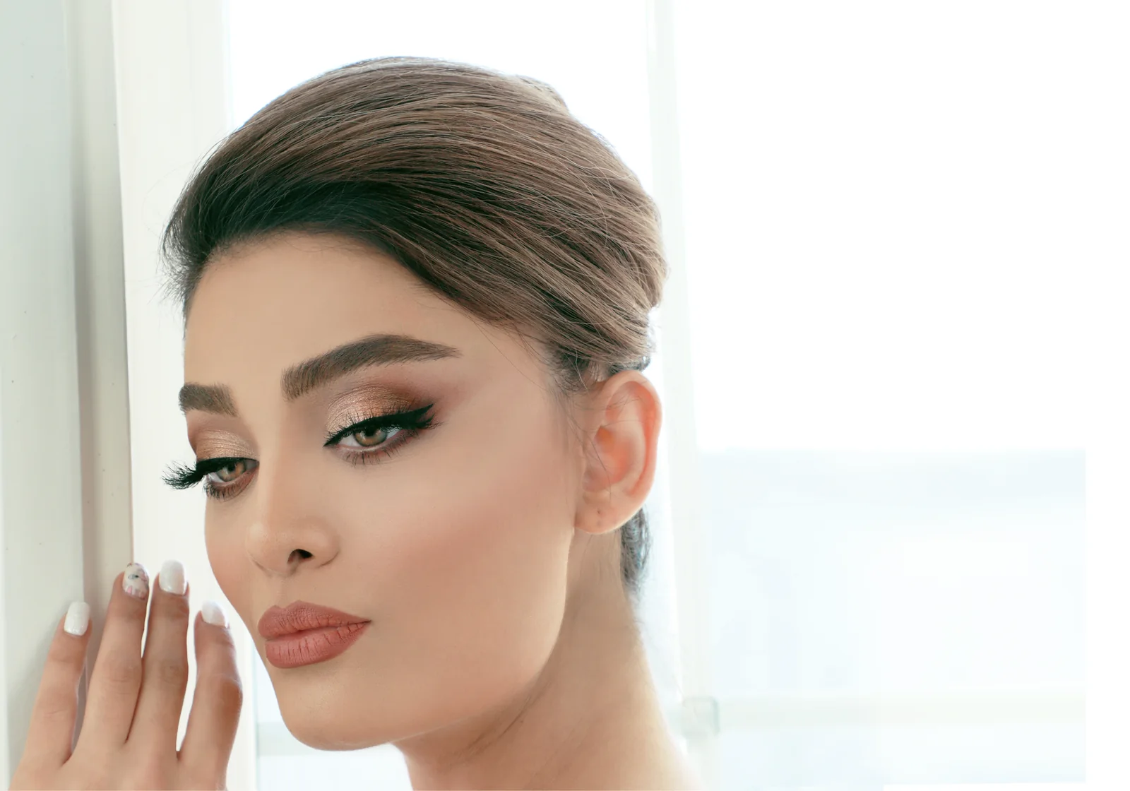 Natural makeup by Haleh Ahmadi in Vancouver with soft eyes and a fresh complexion